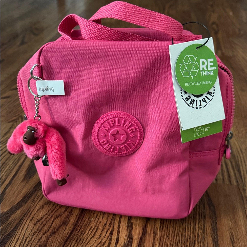 Kipling Pink Mini Backpack with Keychain